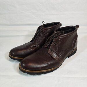 Rockport Ledge Hill 2 Chukka Boots Men Size 12 Lace Up Brown Leather Work